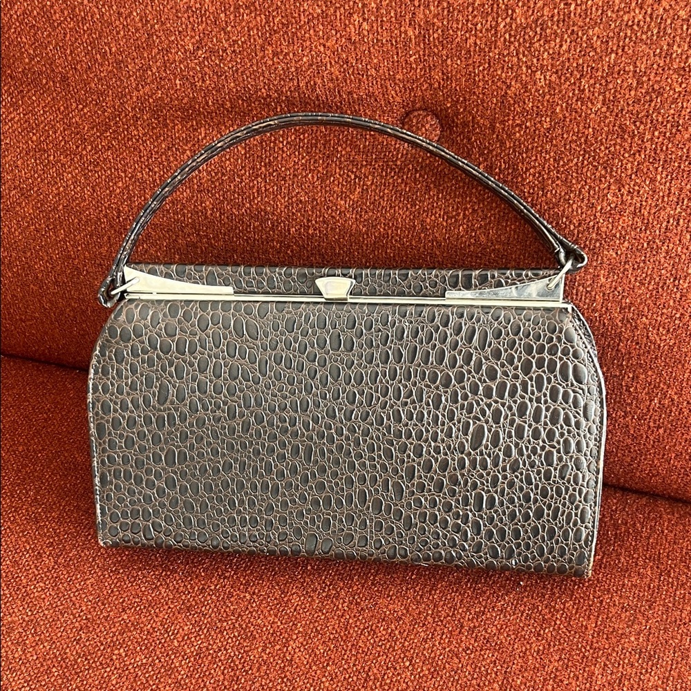 Vintage embossed brown bag